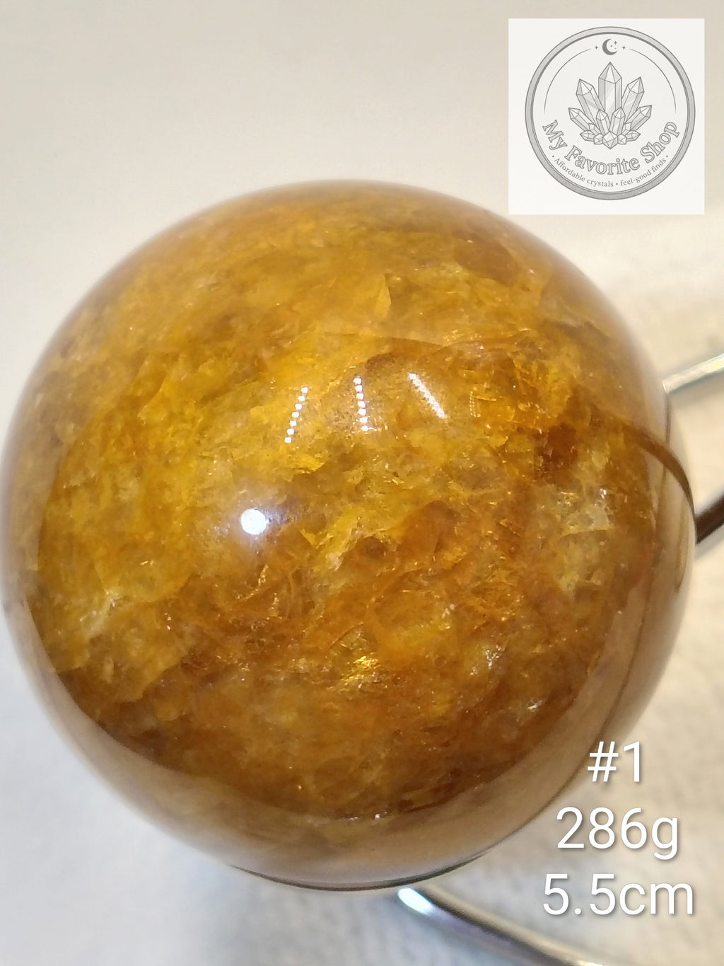 Ultra-Saturated Golden Healer Quartz Spheres