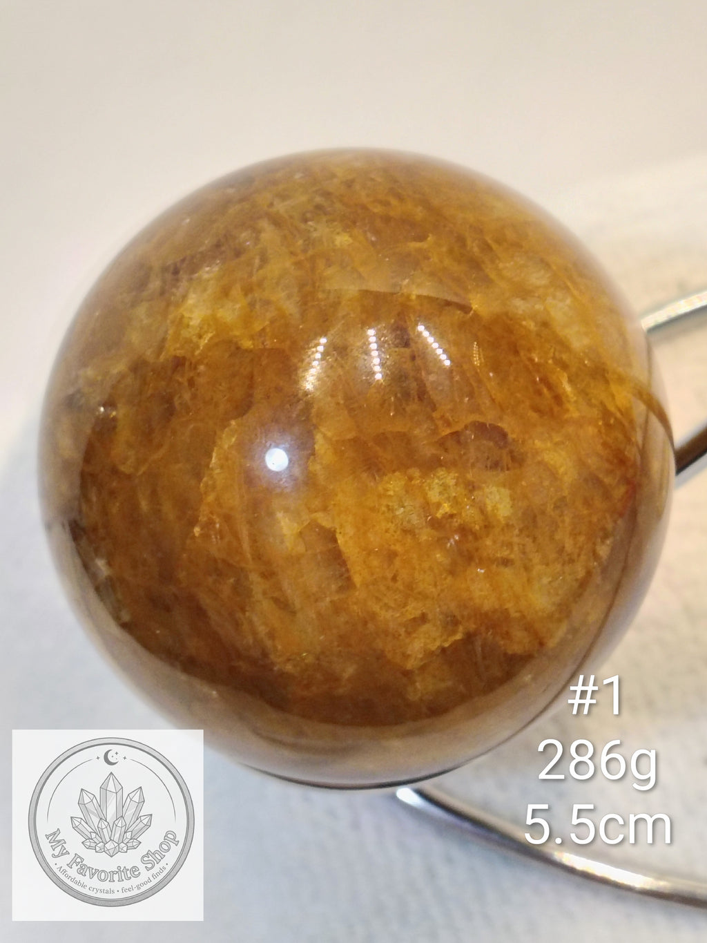 Ultra-Saturated Golden Healer Quartz Spheres