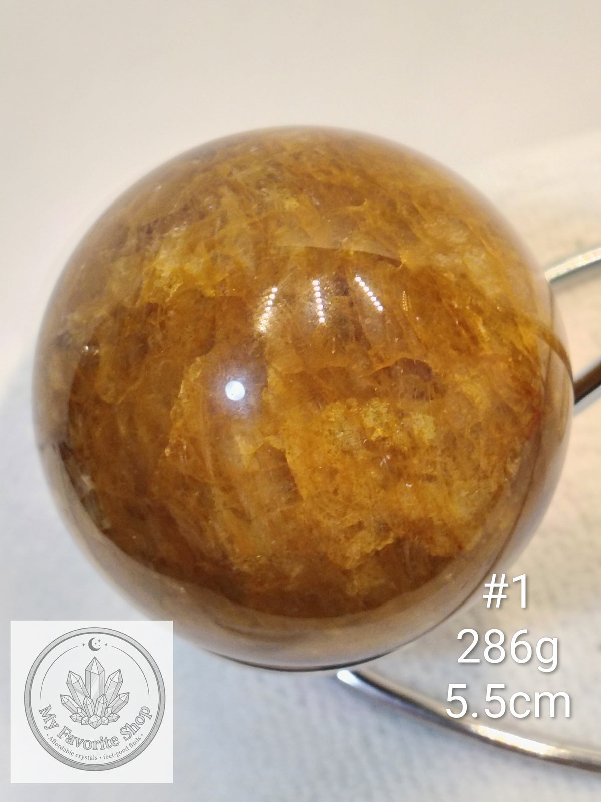 Ultra-Saturated Golden Healer Quartz Spheres