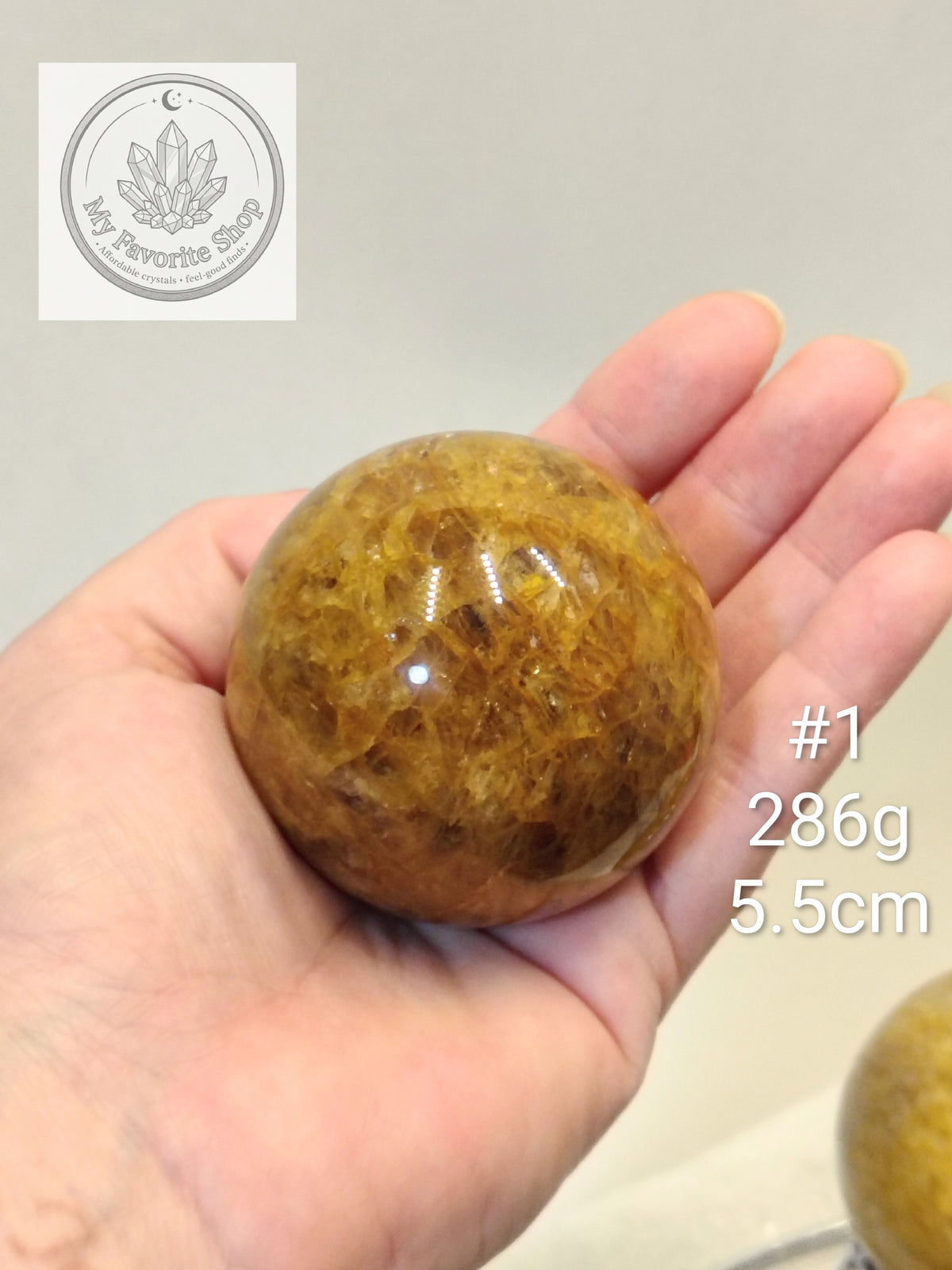Ultra-Saturated Golden Healer Quartz Spheres