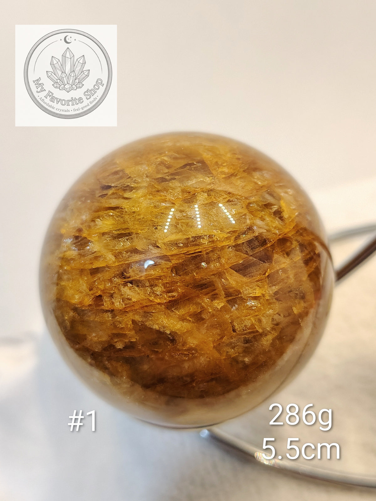 Ultra-Saturated Golden Healer Quartz Spheres