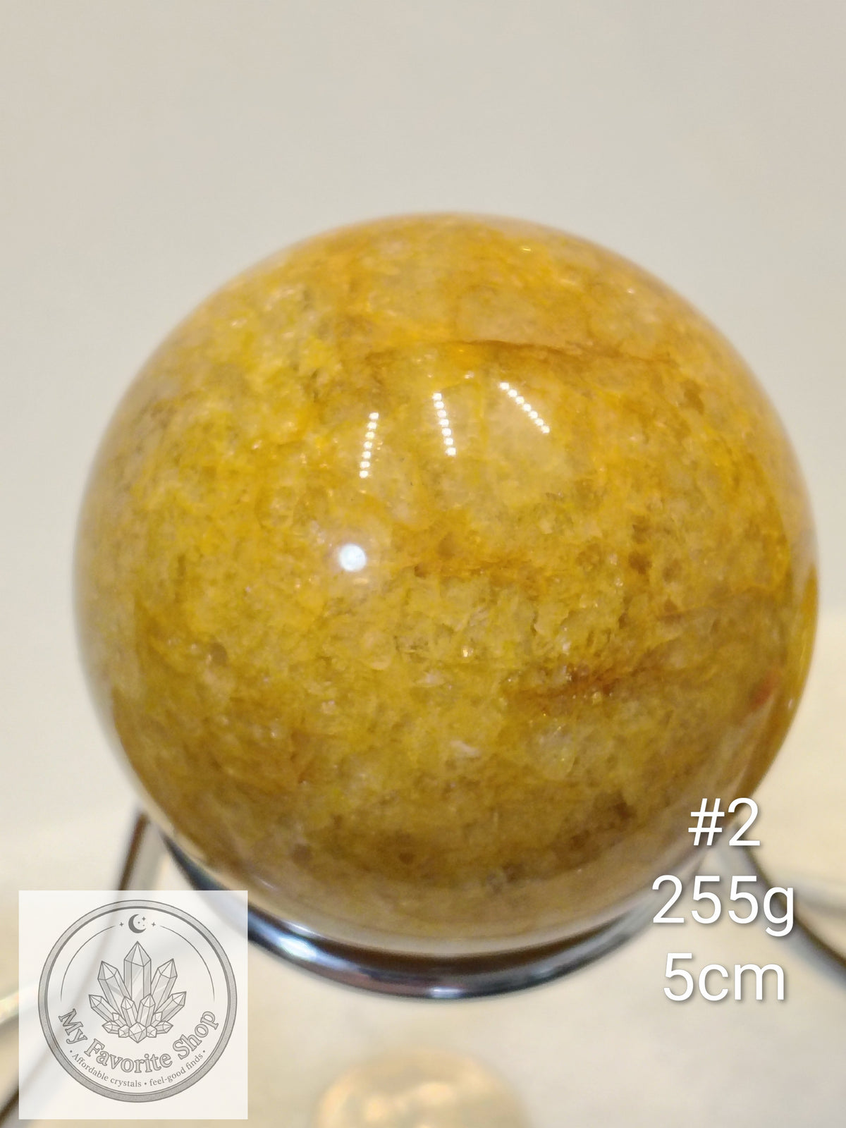 Ultra-Saturated Golden Healer Quartz Spheres