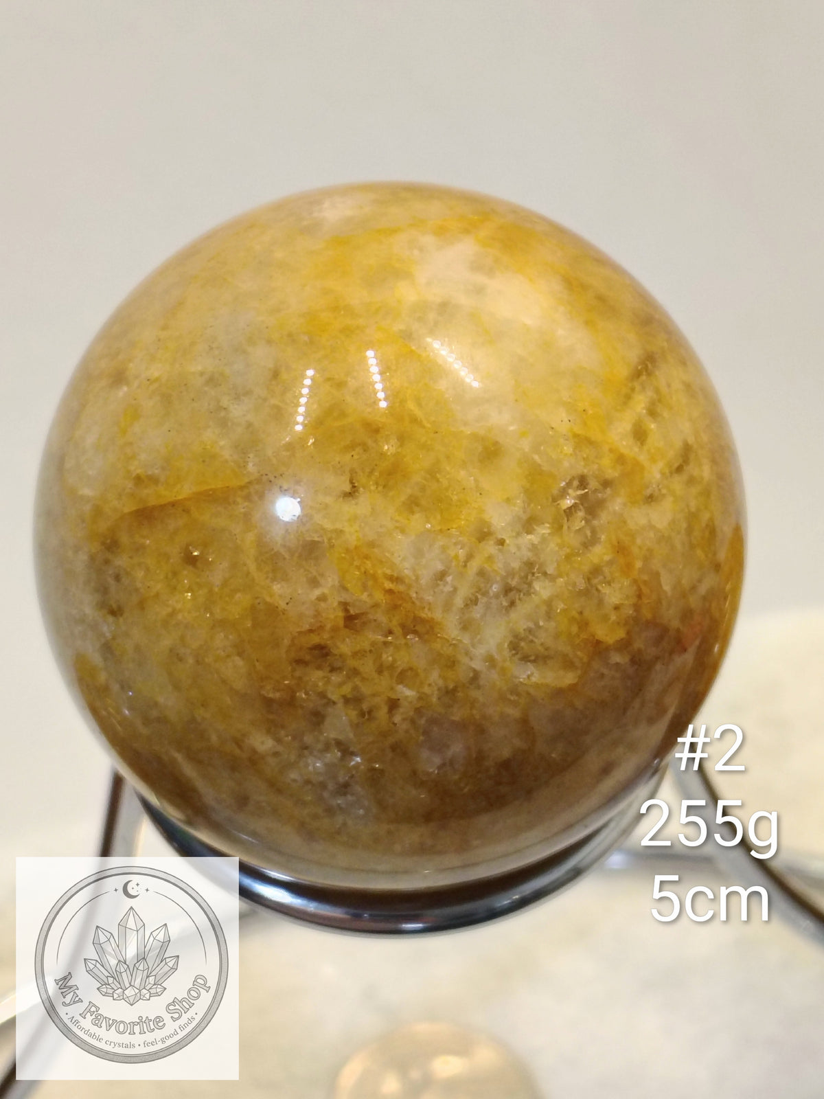 Ultra-Saturated Golden Healer Quartz Spheres