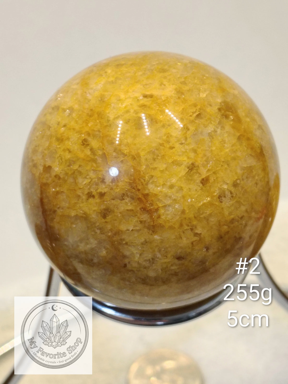 Ultra-Saturated Golden Healer Quartz Spheres