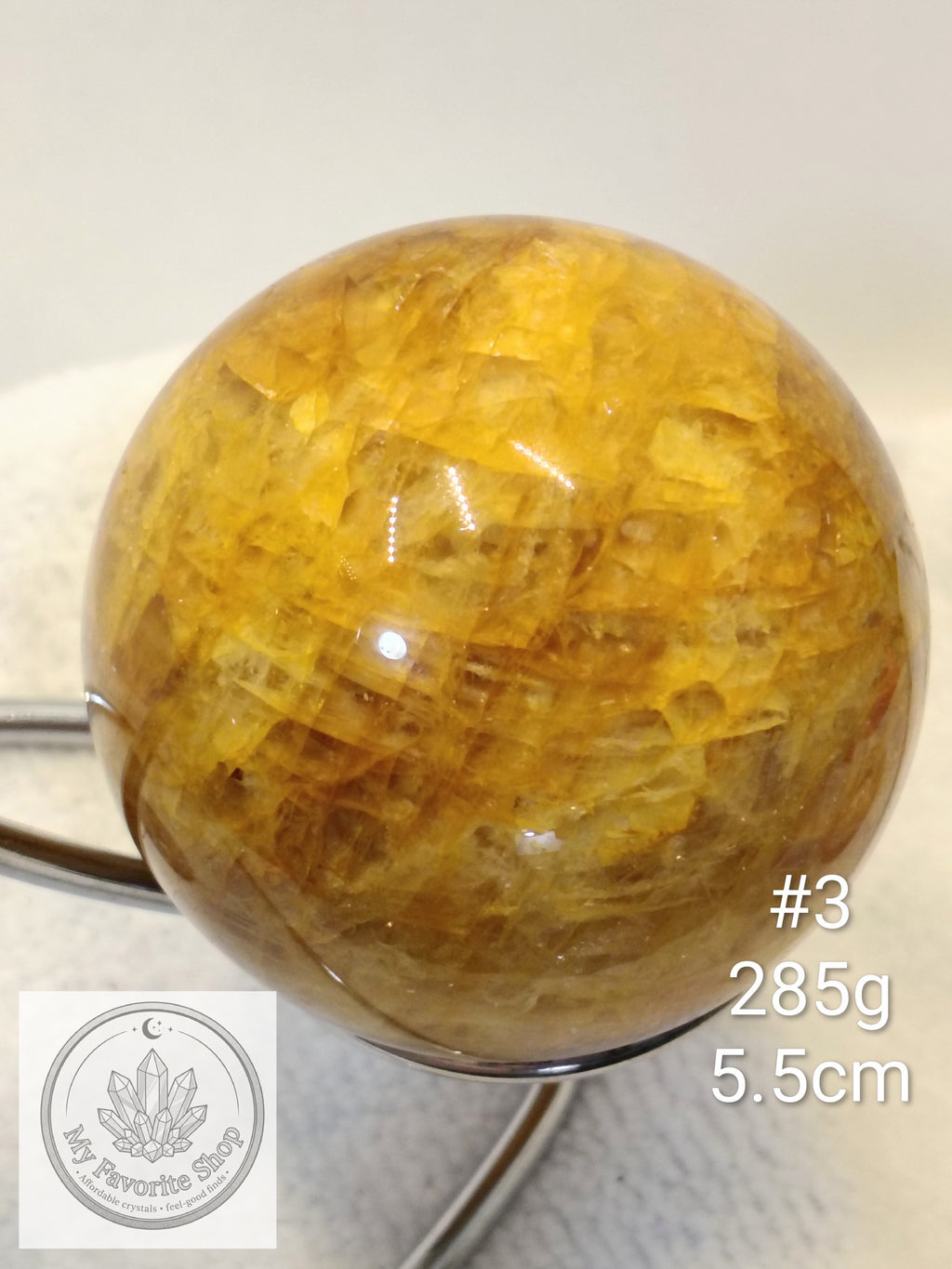 Ultra-Saturated Golden Healer Quartz Spheres