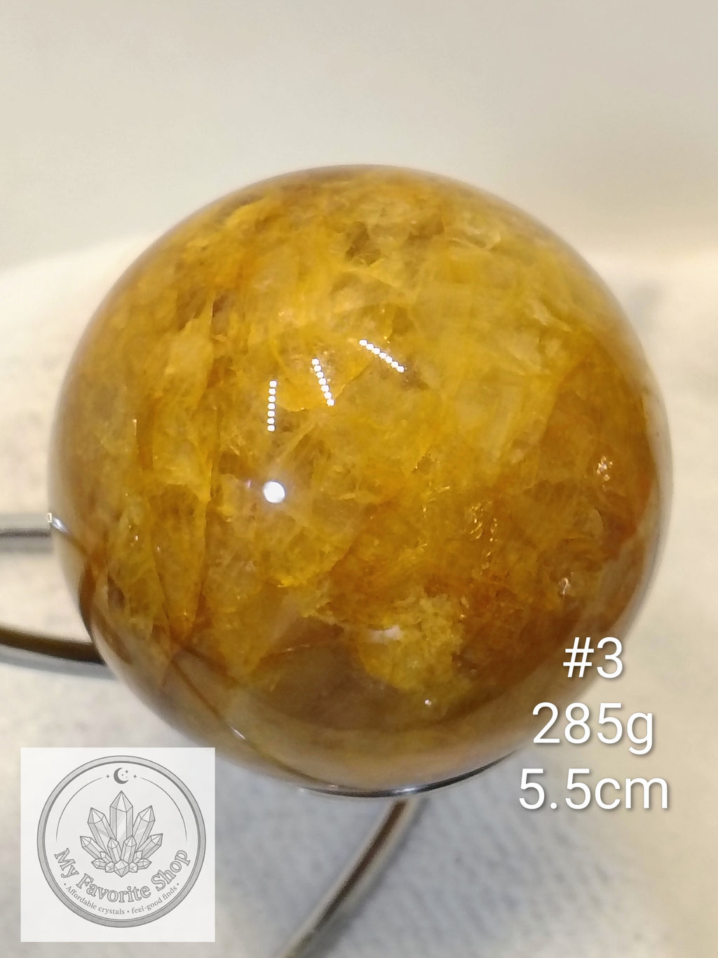 Ultra-Saturated Golden Healer Quartz Spheres