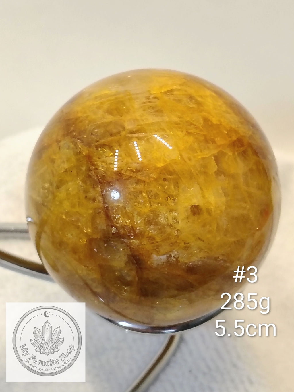 Ultra-Saturated Golden Healer Quartz Spheres