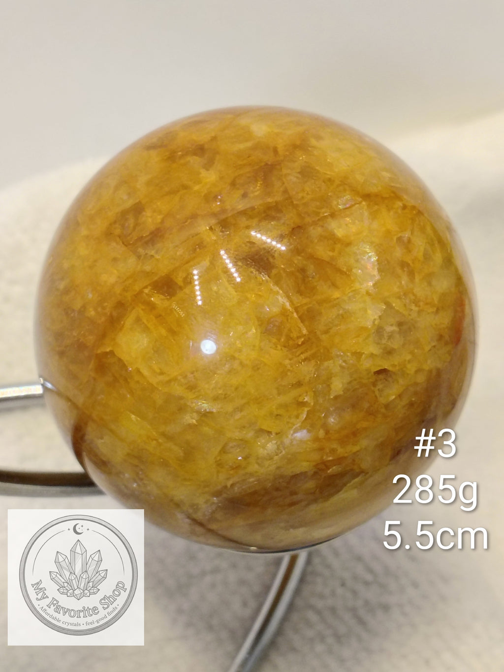 Ultra-Saturated Golden Healer Quartz Spheres