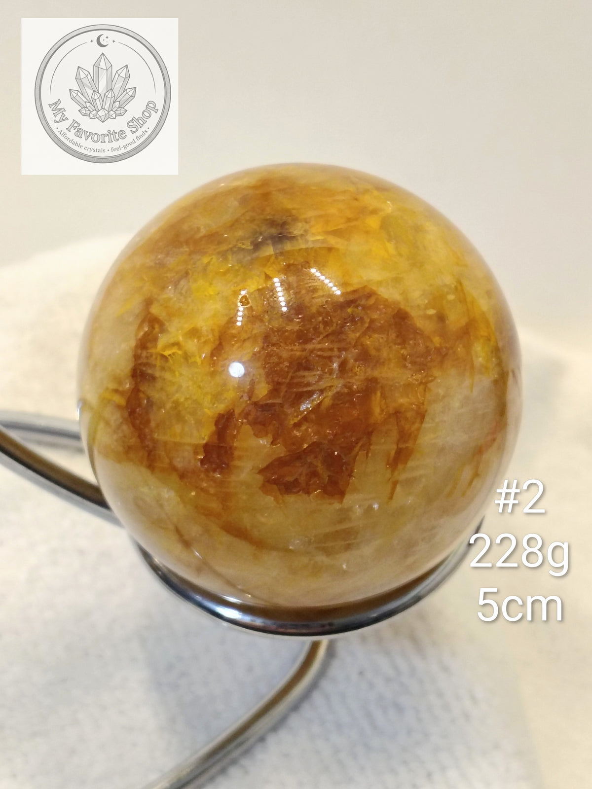 Golden Healer with Fire Quartz (Hematoid) Spheres