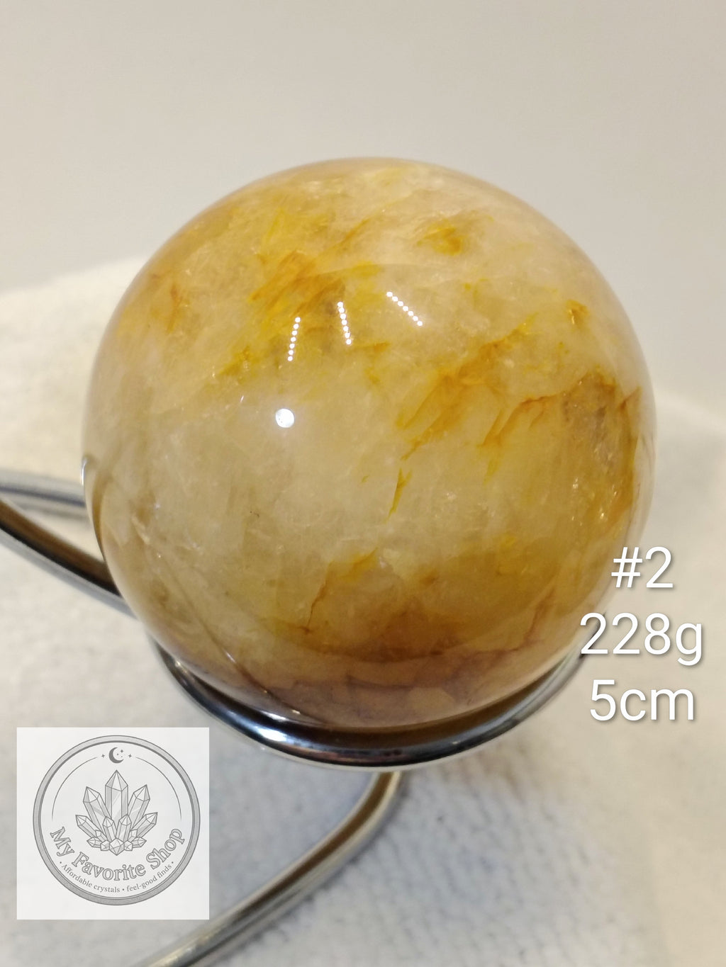 Golden Healer with Fire Quartz (Hematoid) Spheres