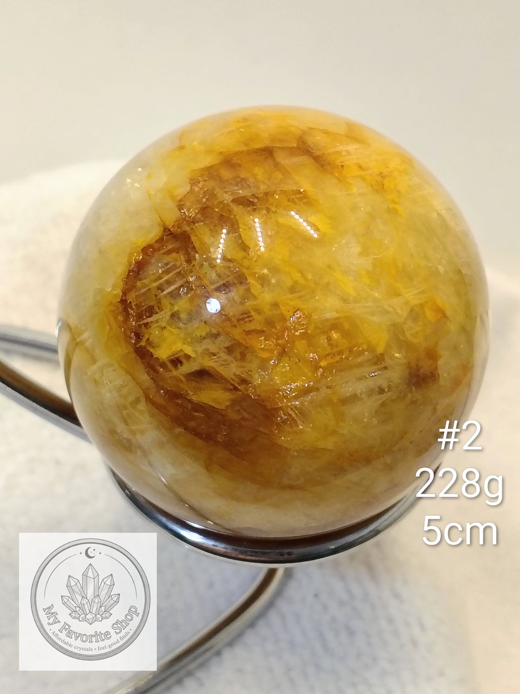 Golden Healer with Fire Quartz (Hematoid) Spheres