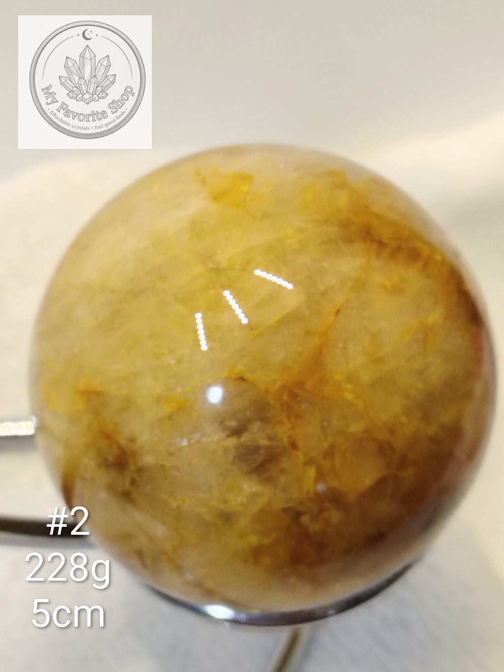 Golden Healer with Fire Quartz (Hematoid) Spheres