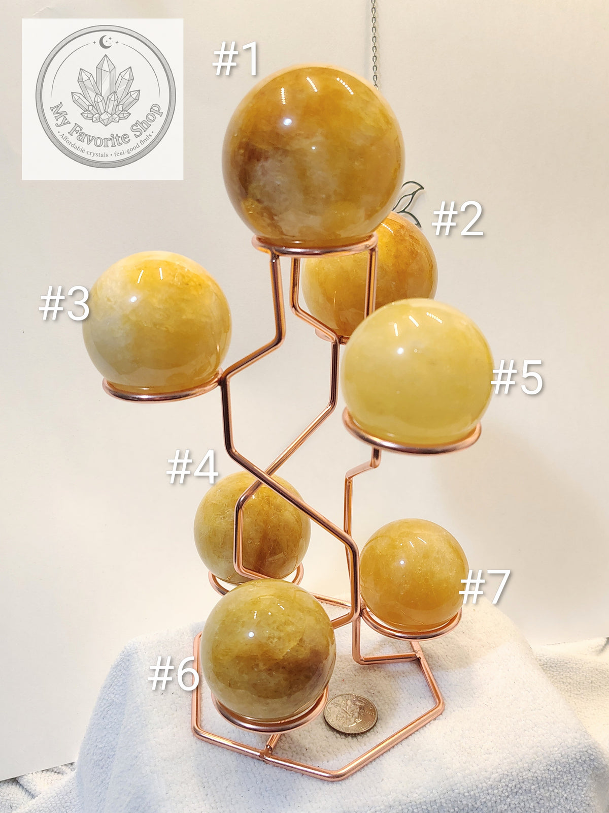 High-Grade Golden Healer Quartz Spheres ✨