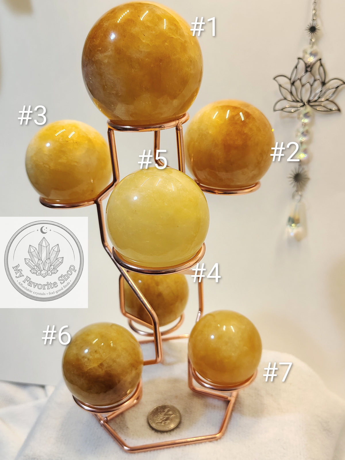 High-Grade Golden Healer Quartz Spheres ✨