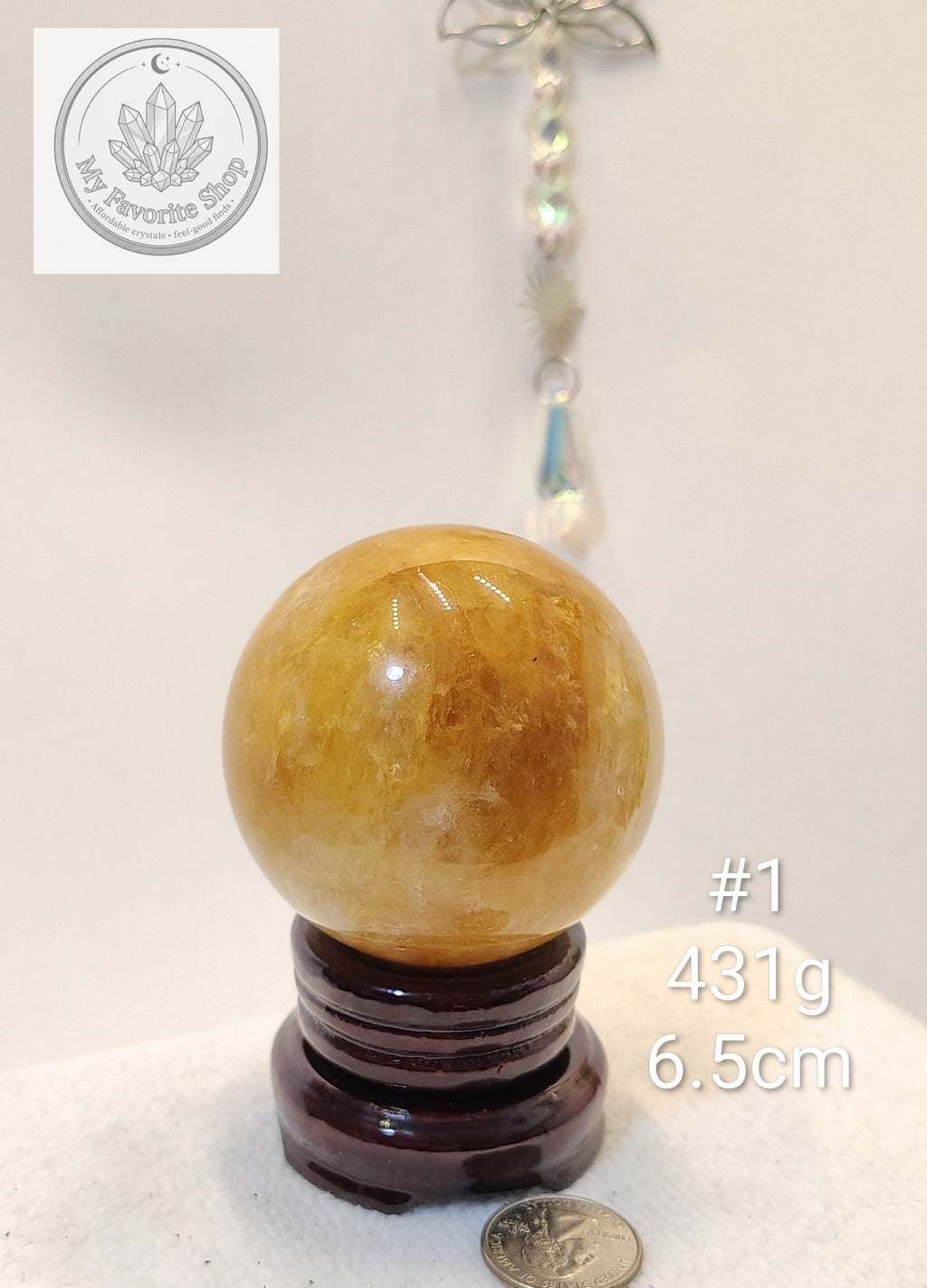 High-Grade Golden Healer Quartz Spheres ✨