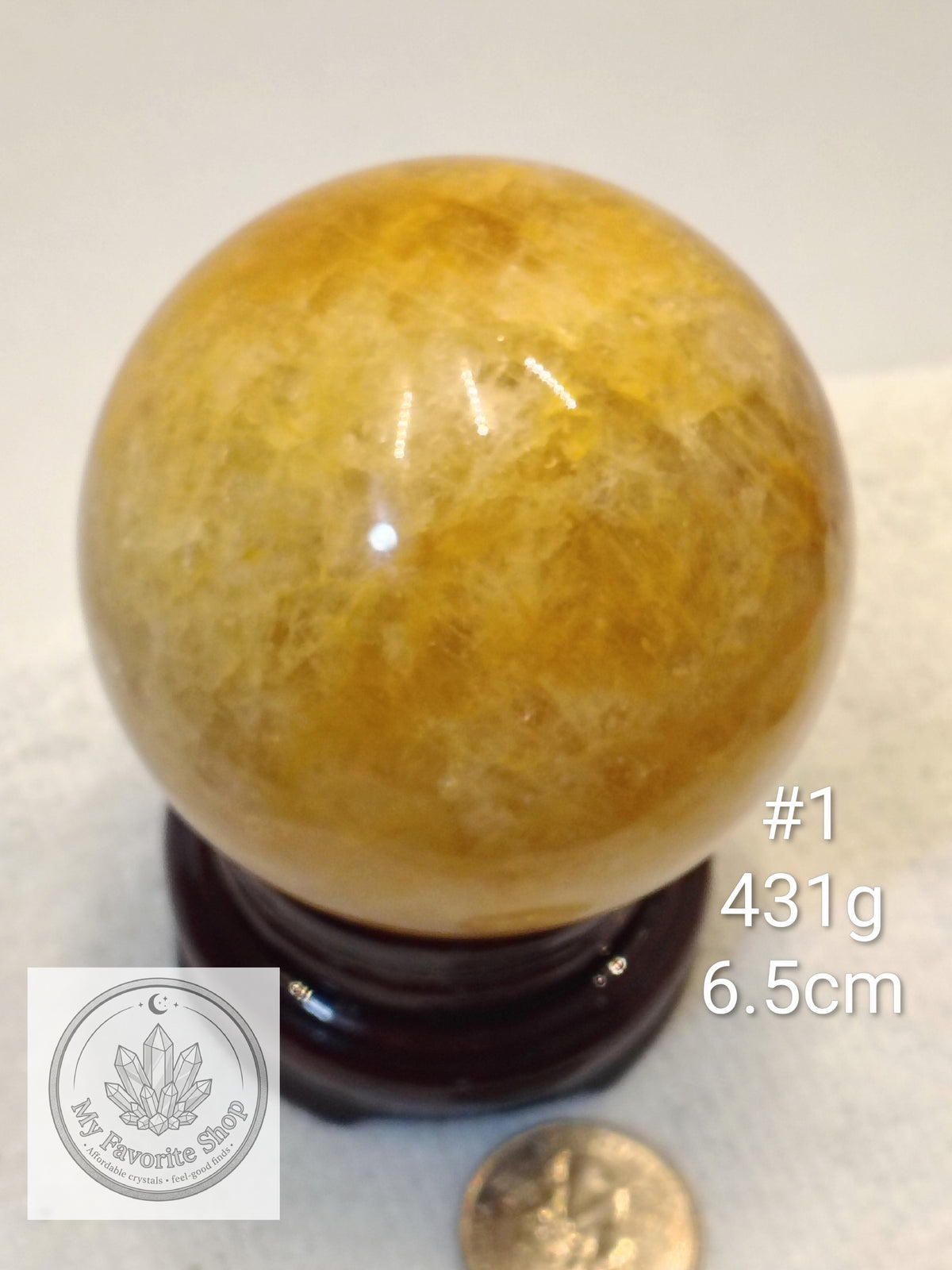 High-Grade Golden Healer Quartz Spheres ✨