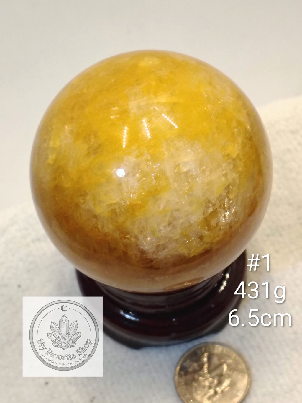 High-Grade Golden Healer Quartz Spheres ✨
