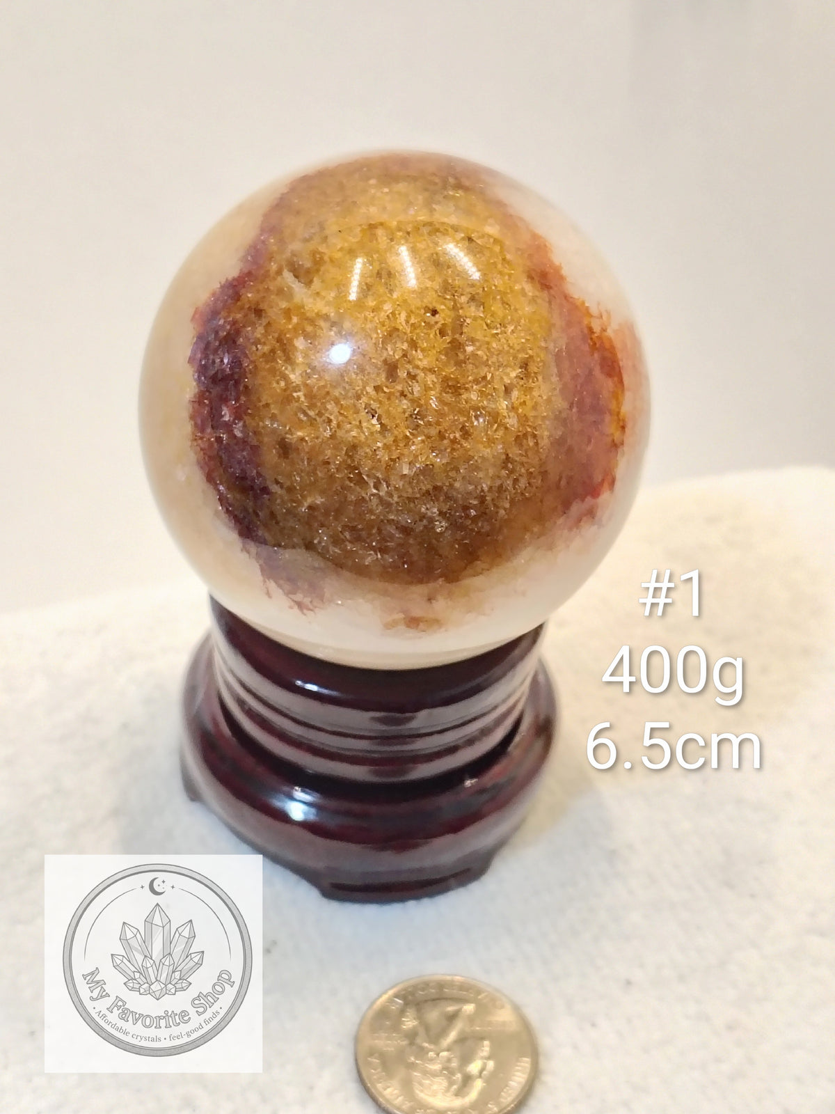 Natural Golden Healer Quartz Spheres