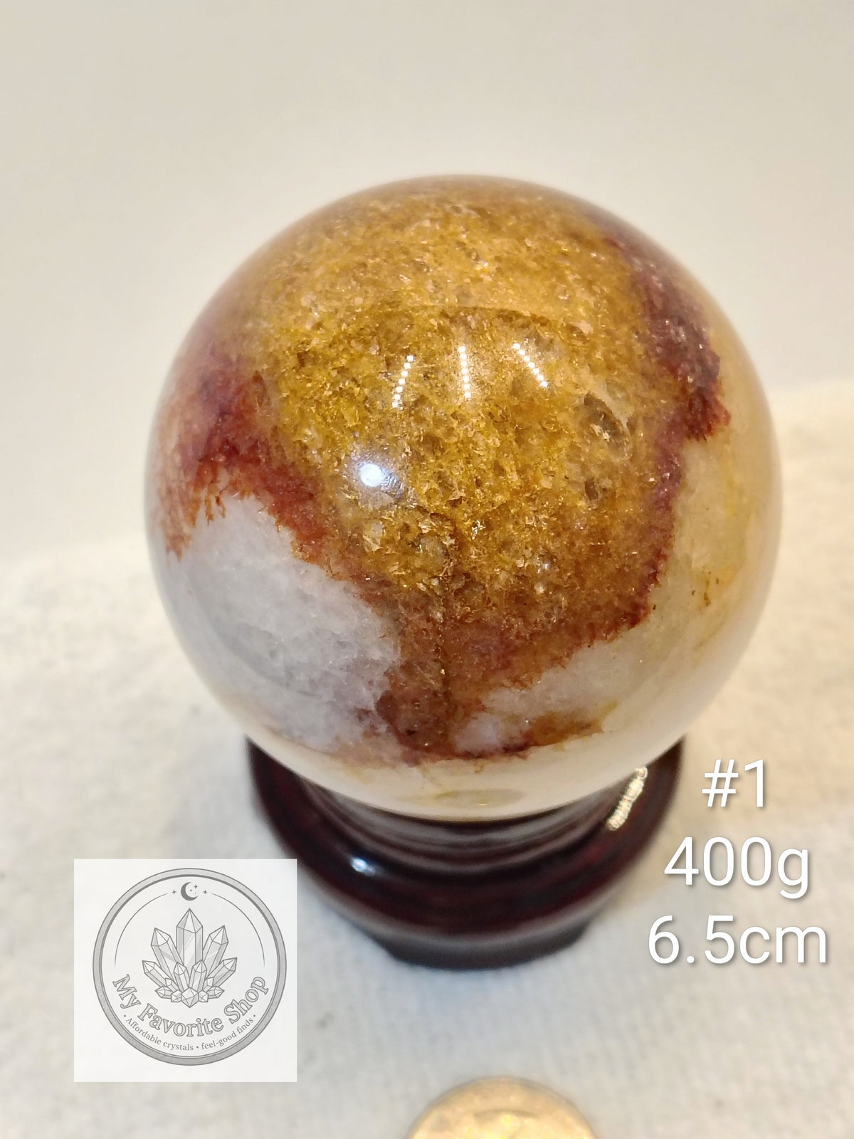 Natural Golden Healer Quartz Spheres