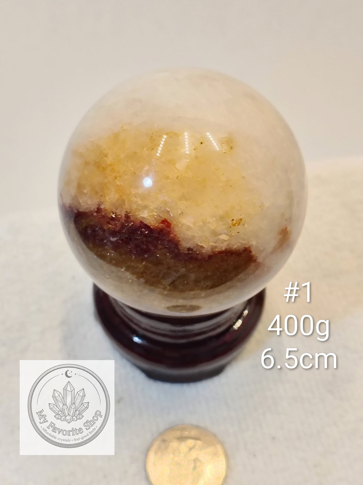 Natural Golden Healer Quartz Spheres
