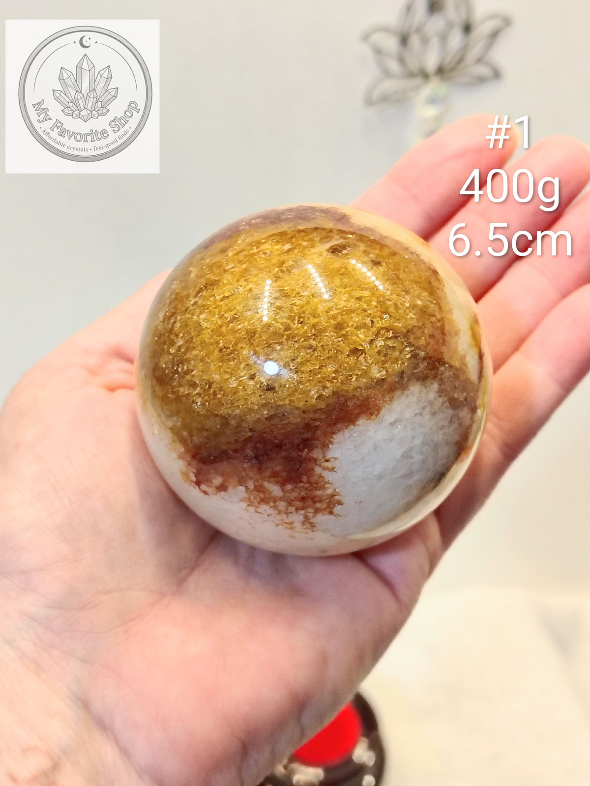 Natural Golden Healer Quartz Spheres
