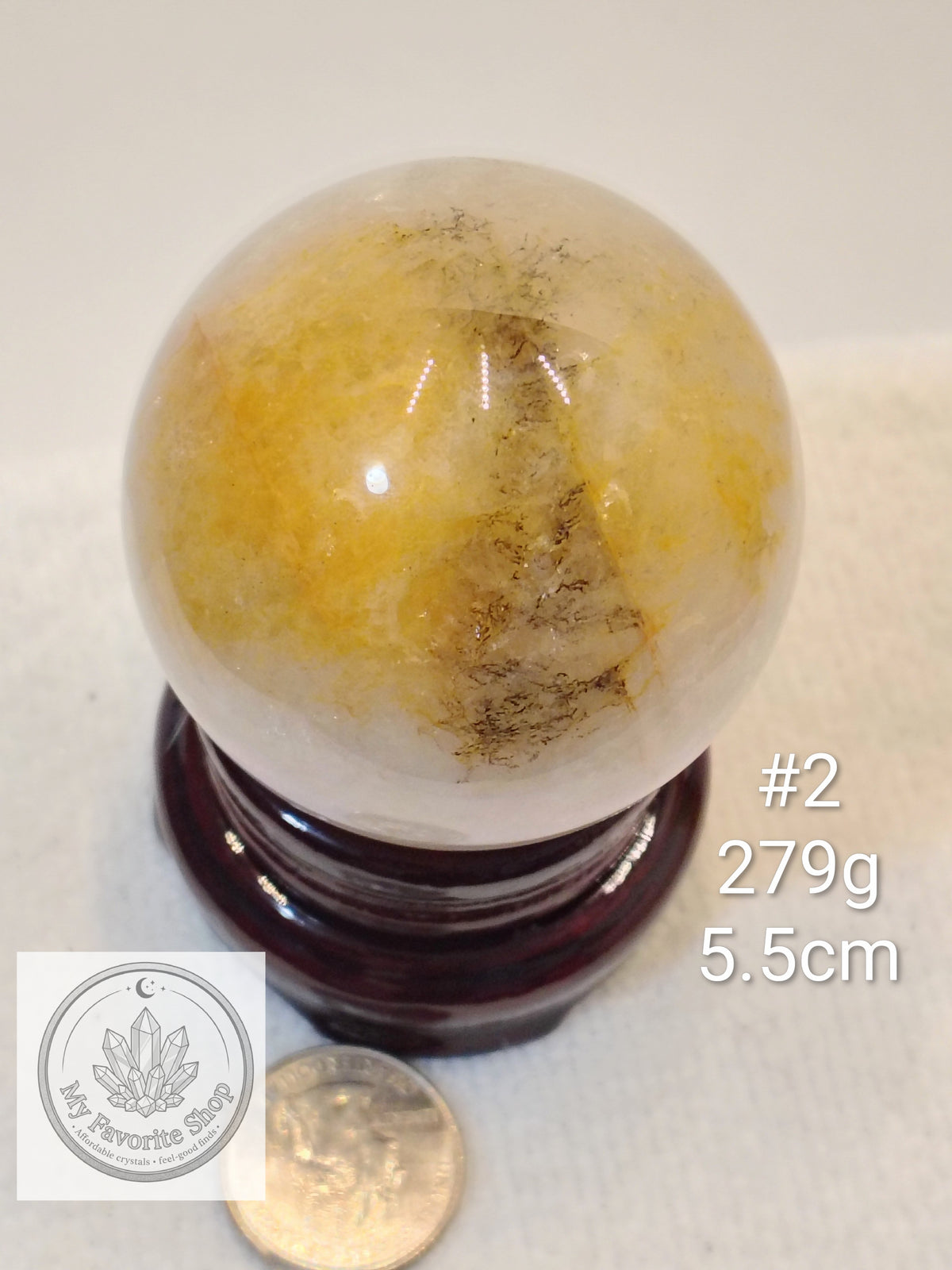 Natural Golden Healer Quartz Spheres