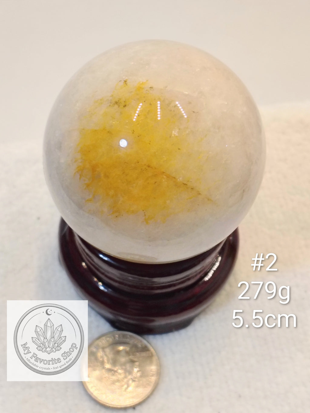 Natural Golden Healer Quartz Spheres