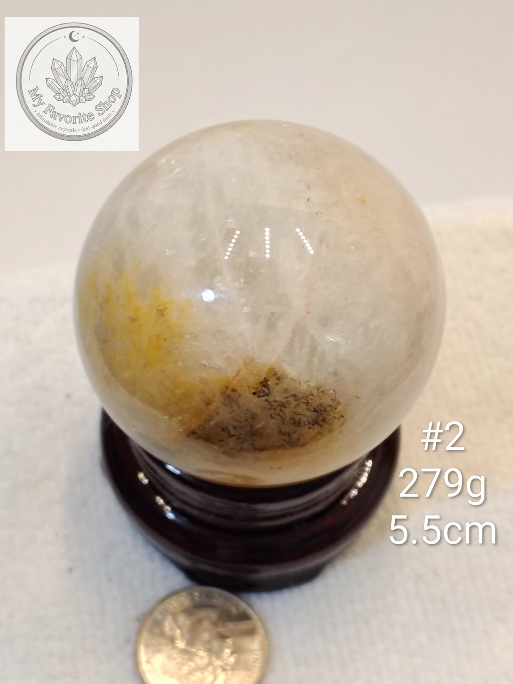 Natural Golden Healer Quartz Spheres