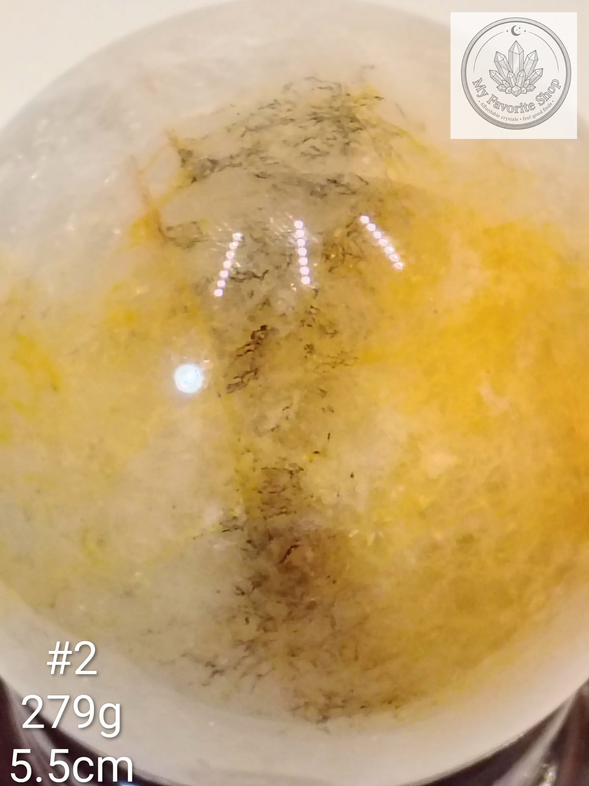 Natural Golden Healer Quartz Spheres