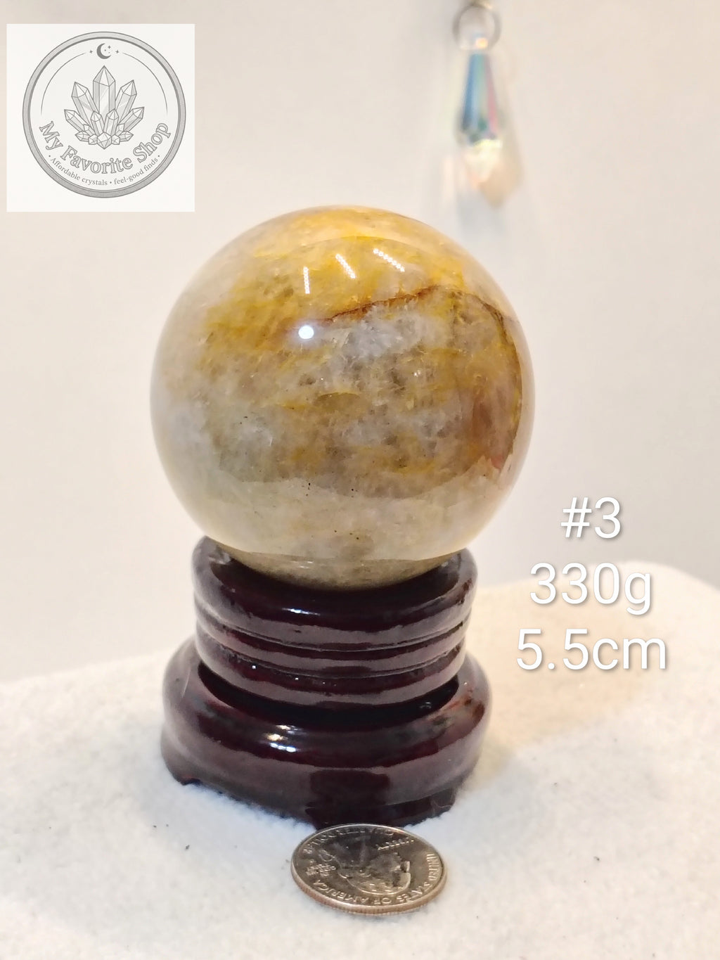 Natural Golden Healer Quartz Spheres