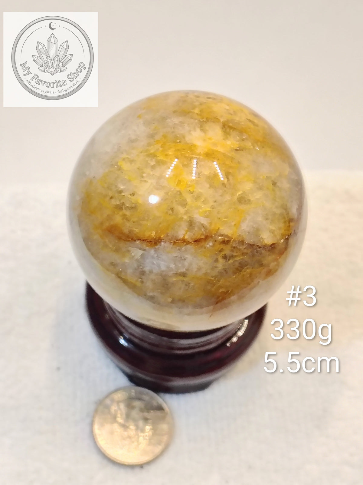 Natural Golden Healer Quartz Spheres
