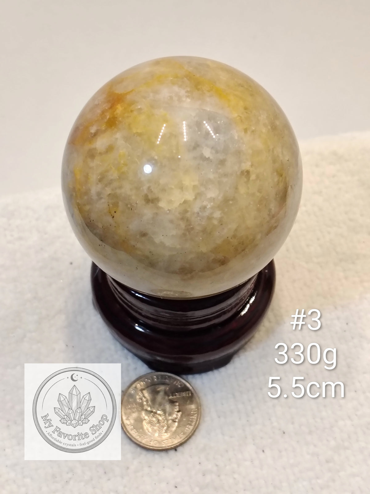 Natural Golden Healer Quartz Spheres