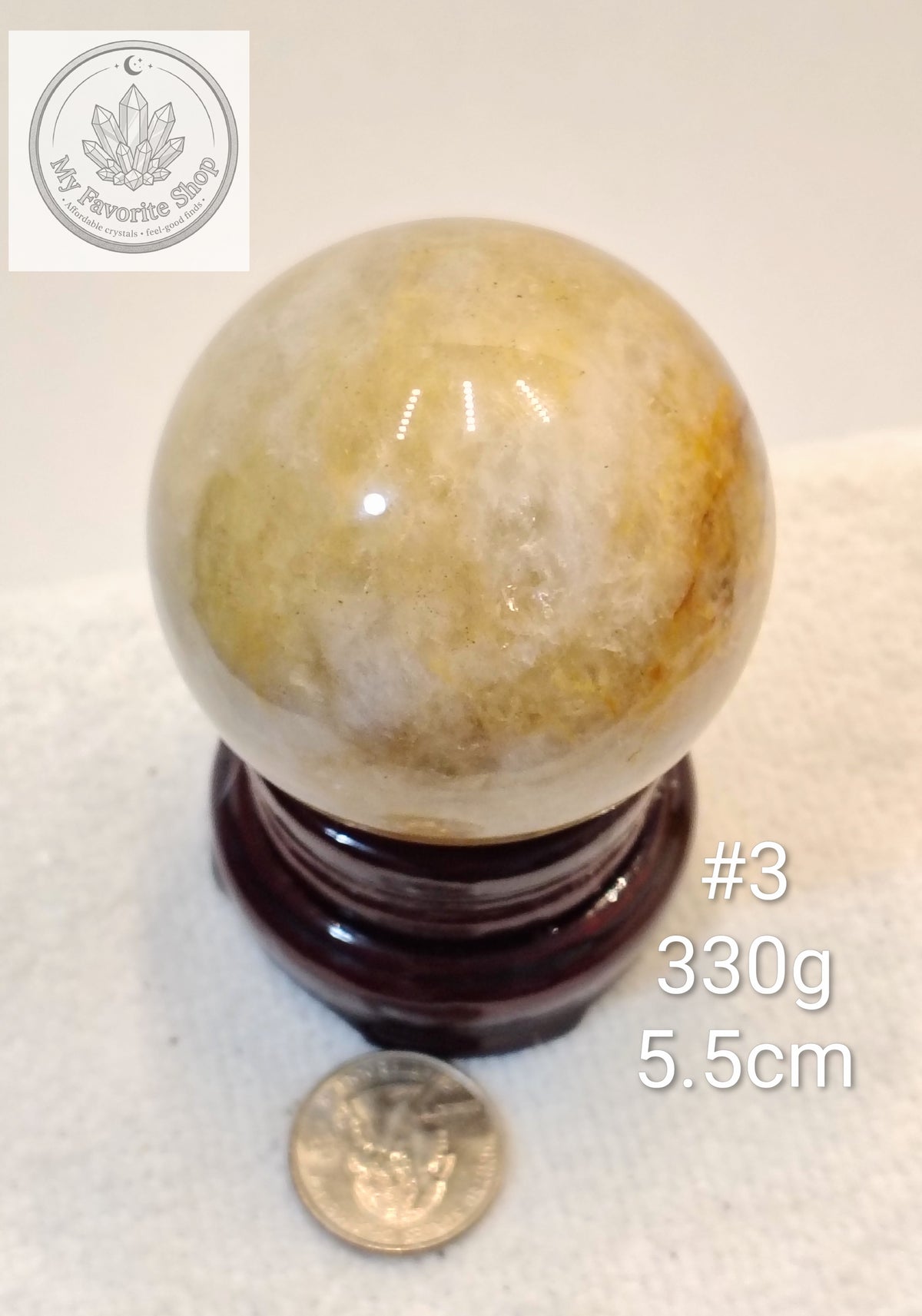 Natural Golden Healer Quartz Spheres