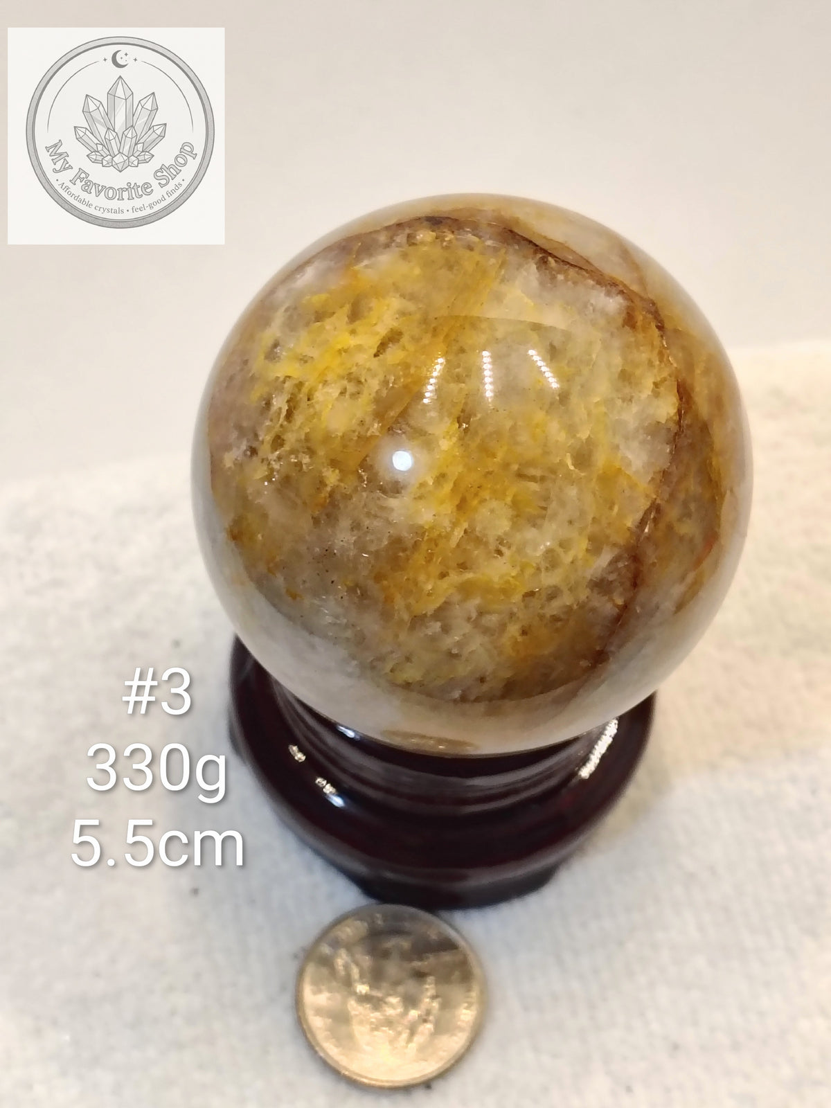Natural Golden Healer Quartz Spheres
