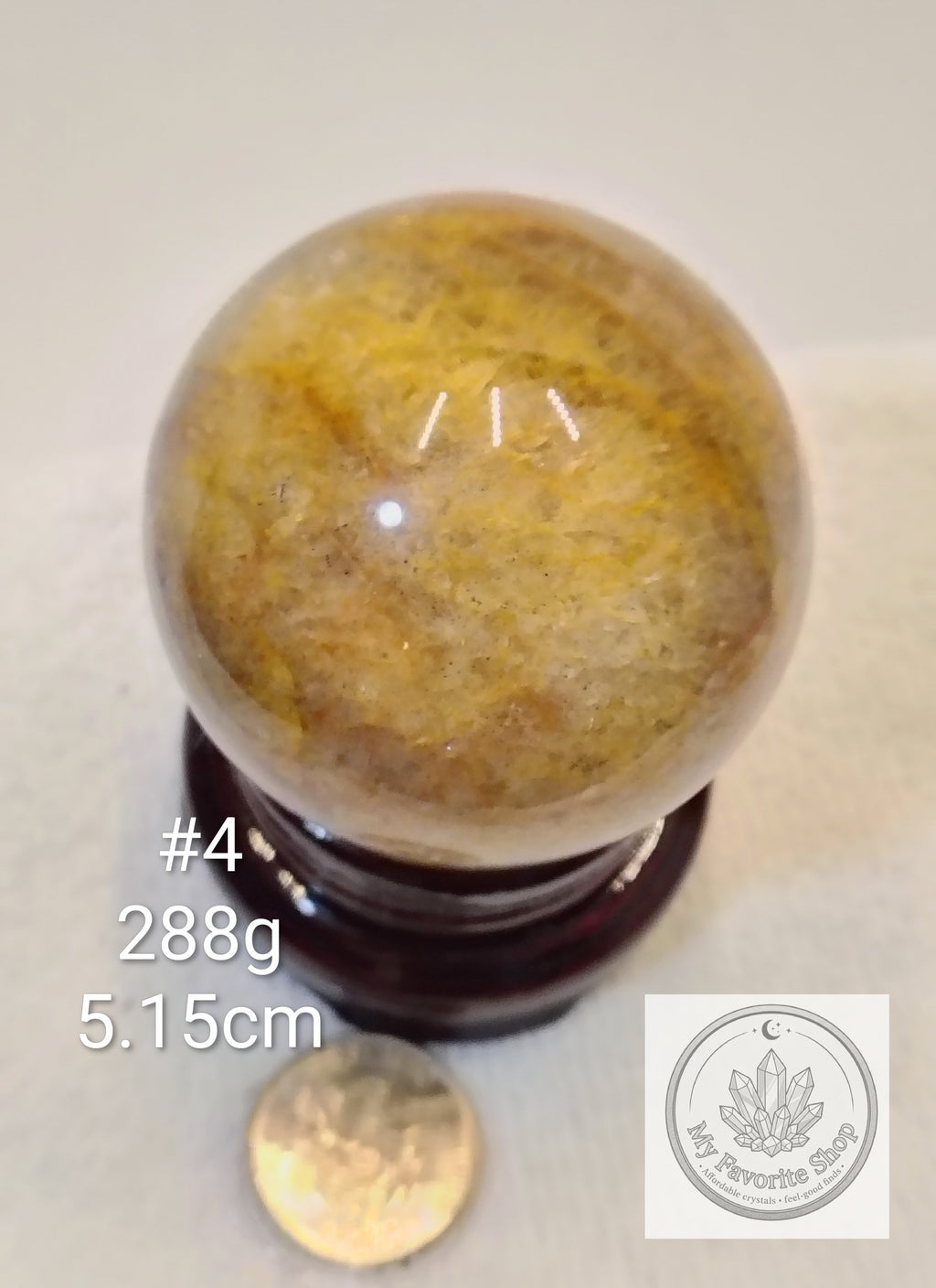 Natural Golden Healer Quartz Spheres