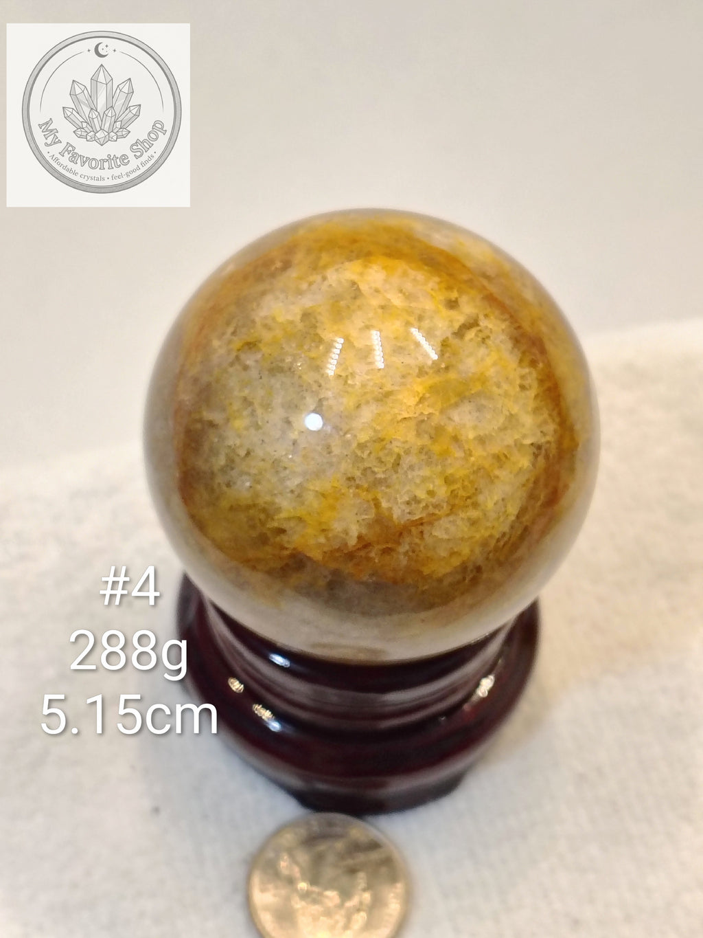 Natural Golden Healer Quartz Spheres