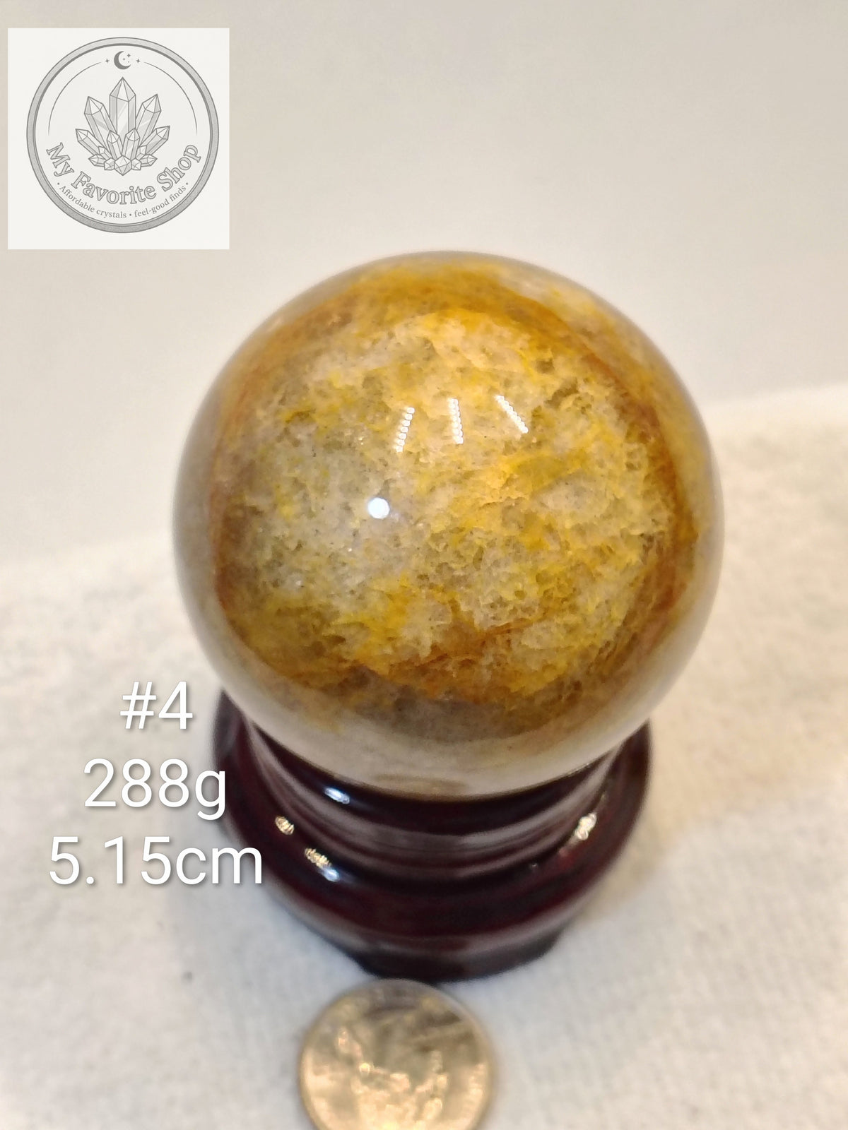 Natural Golden Healer Quartz Spheres