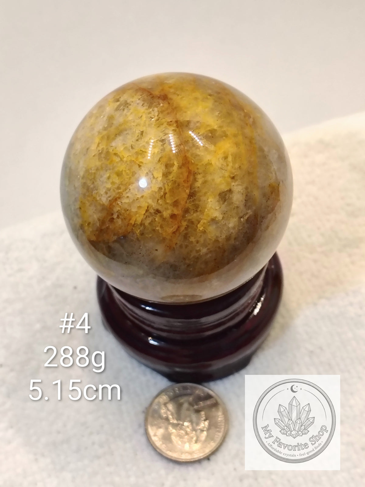 Natural Golden Healer Quartz Spheres