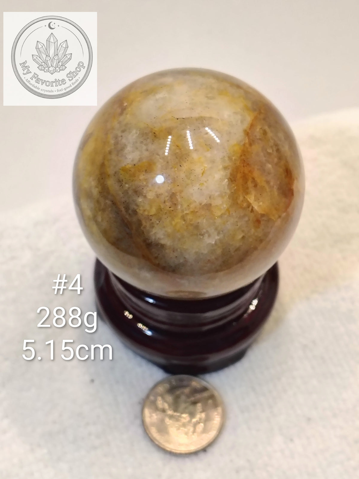 Natural Golden Healer Quartz Spheres