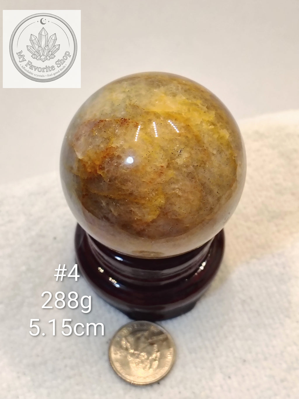Natural Golden Healer Quartz Spheres