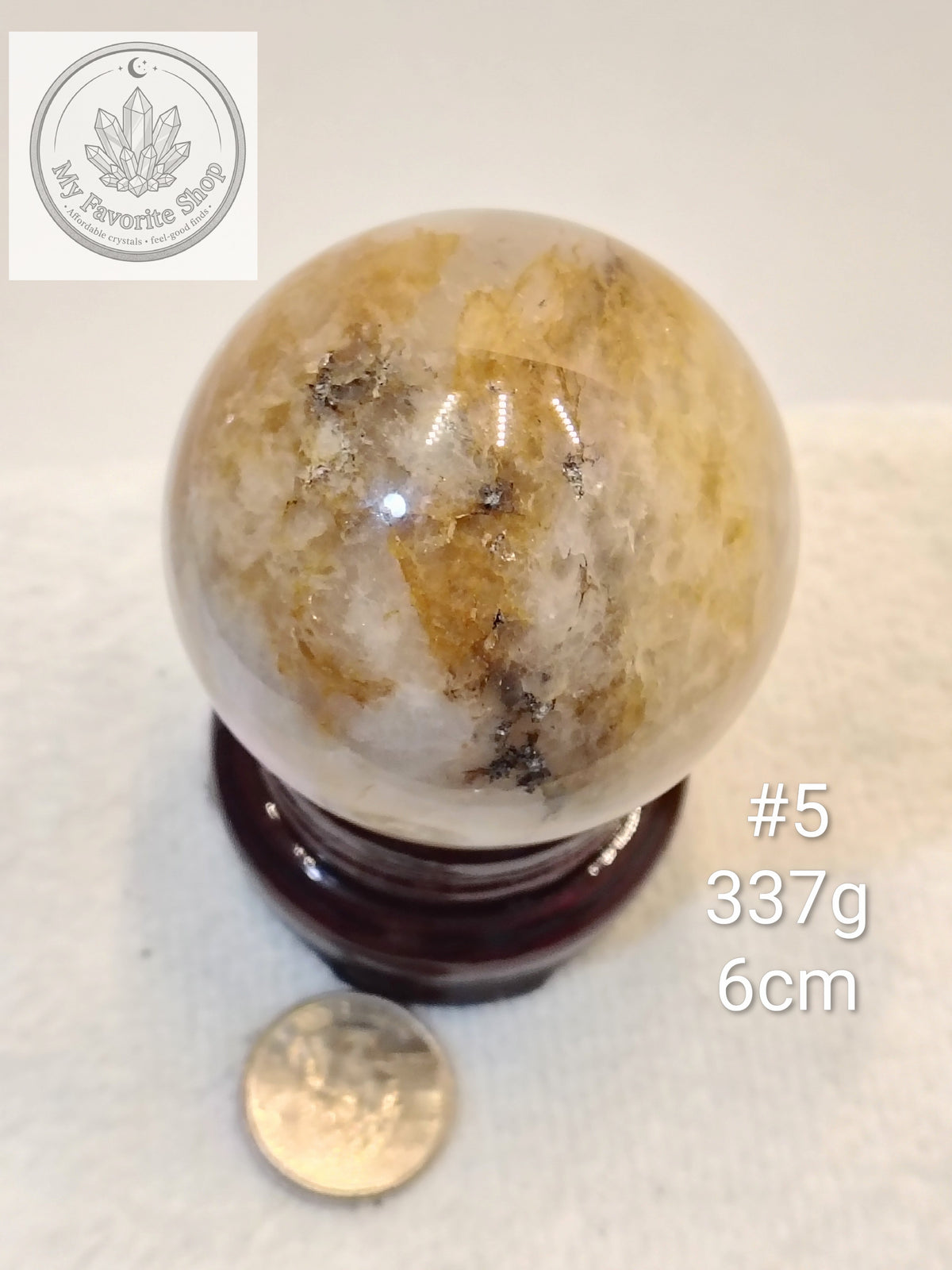 Natural Golden Healer Quartz Spheres