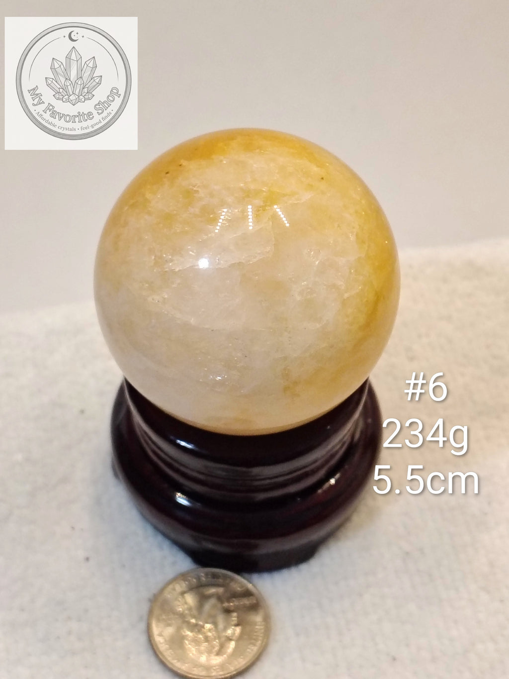 Natural Golden Healer Quartz Spheres