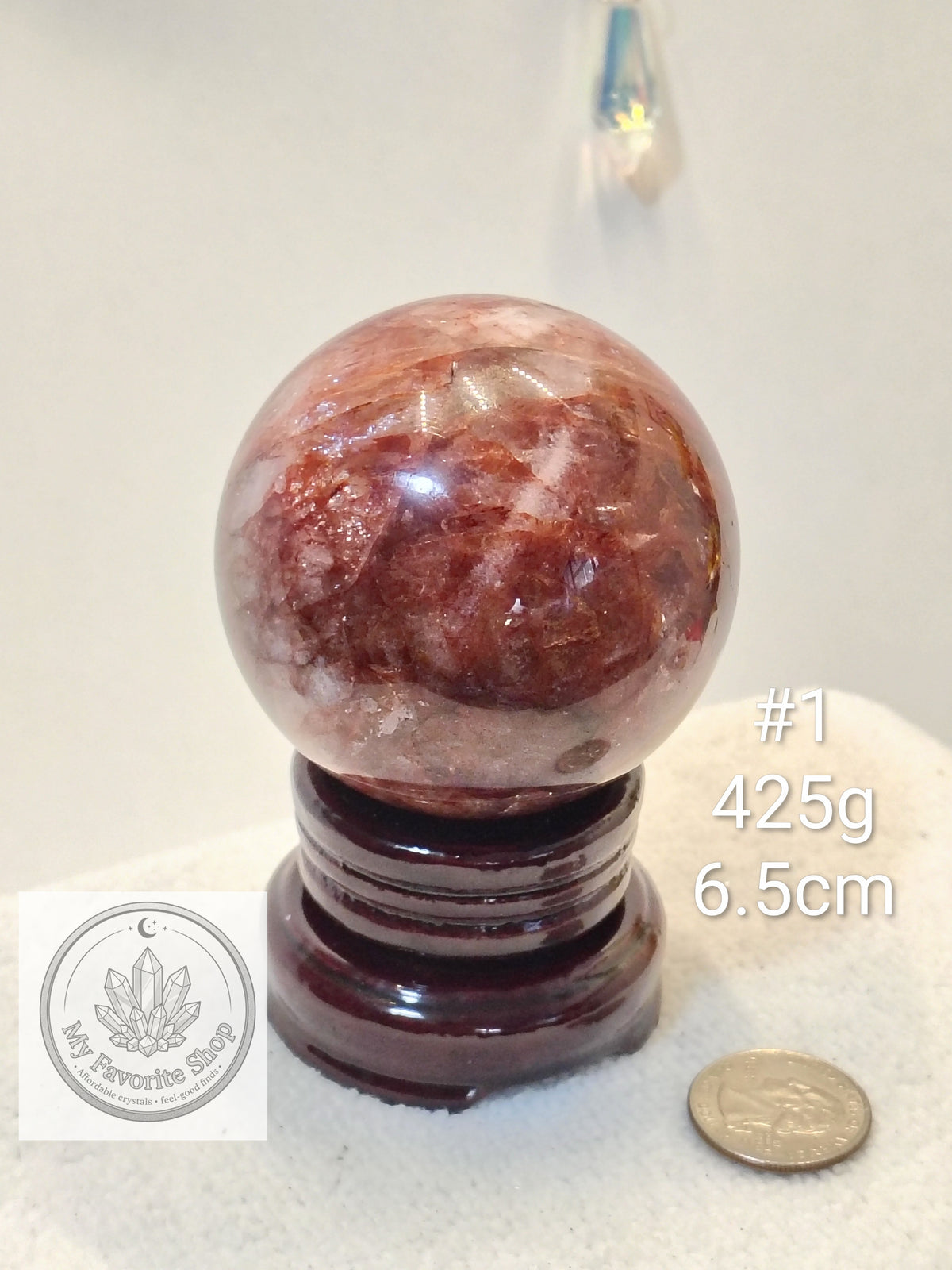 Glowing Fire Quartz Spheres (Hematoid Quartz)