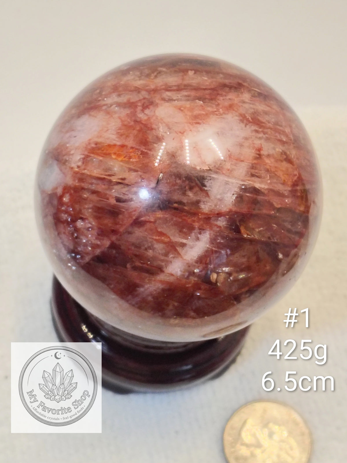 Glowing Fire Quartz Spheres (Hematoid Quartz)