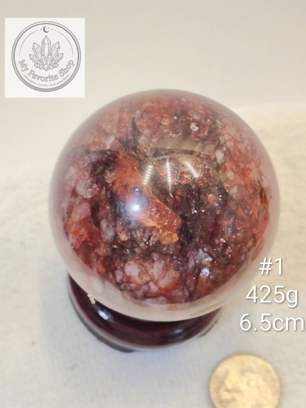 Glowing Fire Quartz Spheres (Hematoid Quartz)
