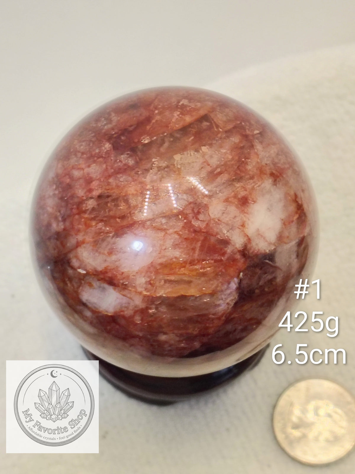 Glowing Fire Quartz Spheres (Hematoid Quartz)