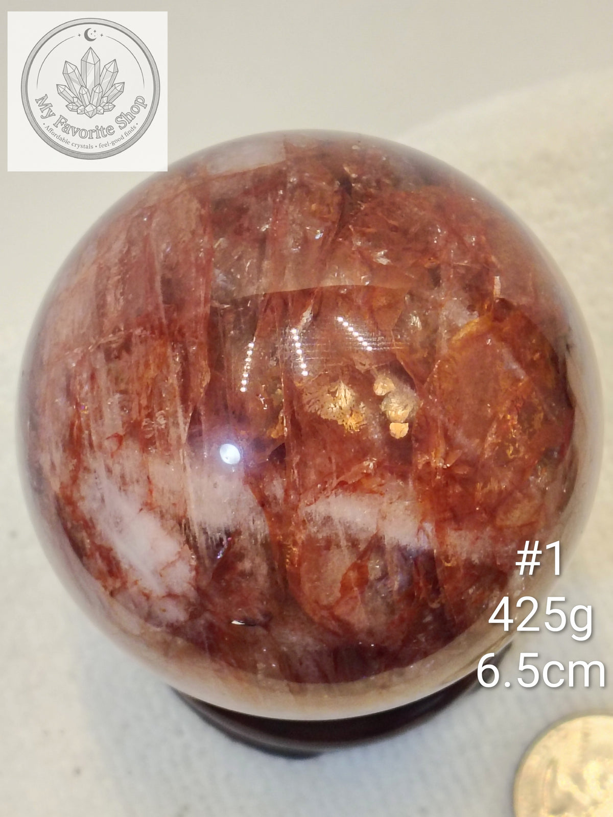 Glowing Fire Quartz Spheres (Hematoid Quartz)