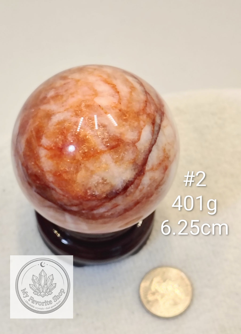 Glowing Fire Quartz Spheres (Hematoid Quartz)