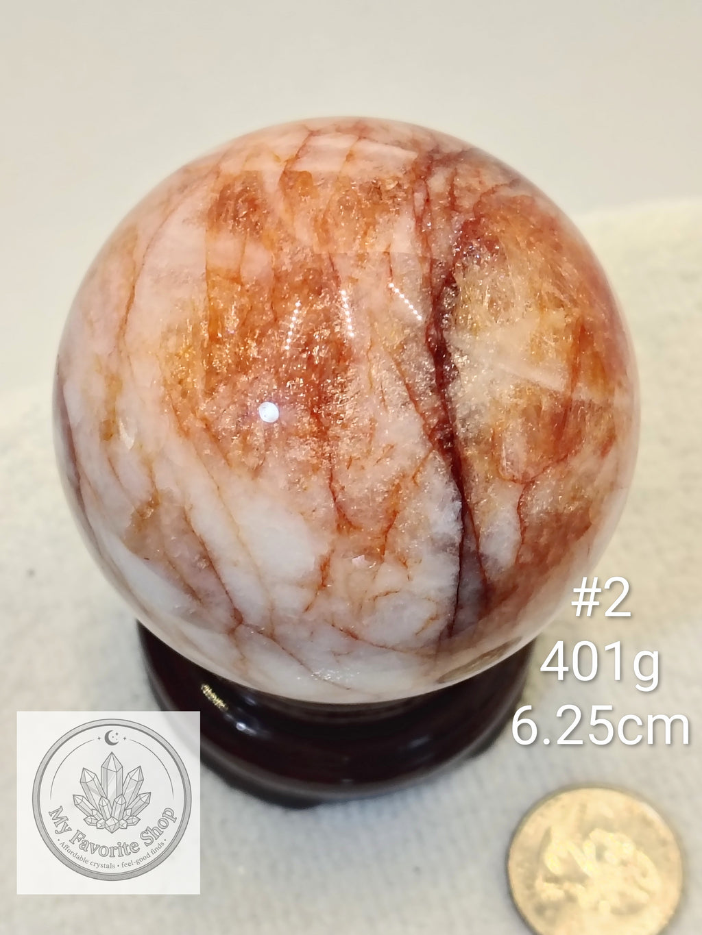 Glowing Fire Quartz Spheres (Hematoid Quartz)