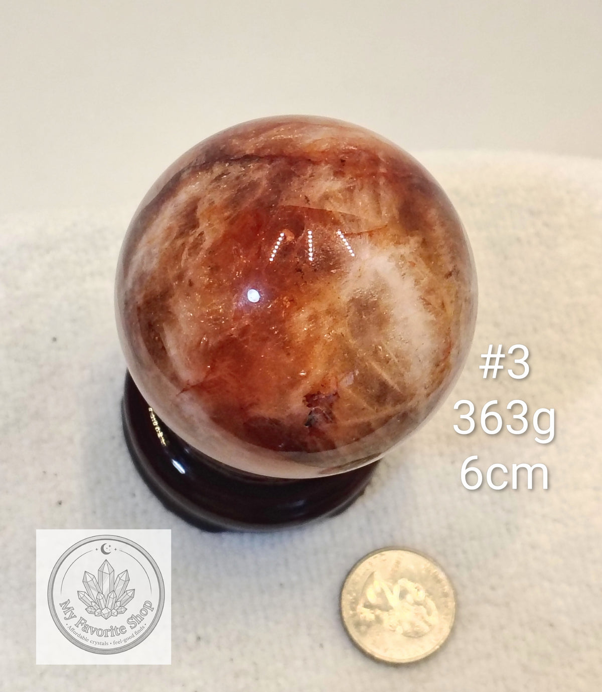 Glowing Fire Quartz Spheres (Hematoid Quartz)
